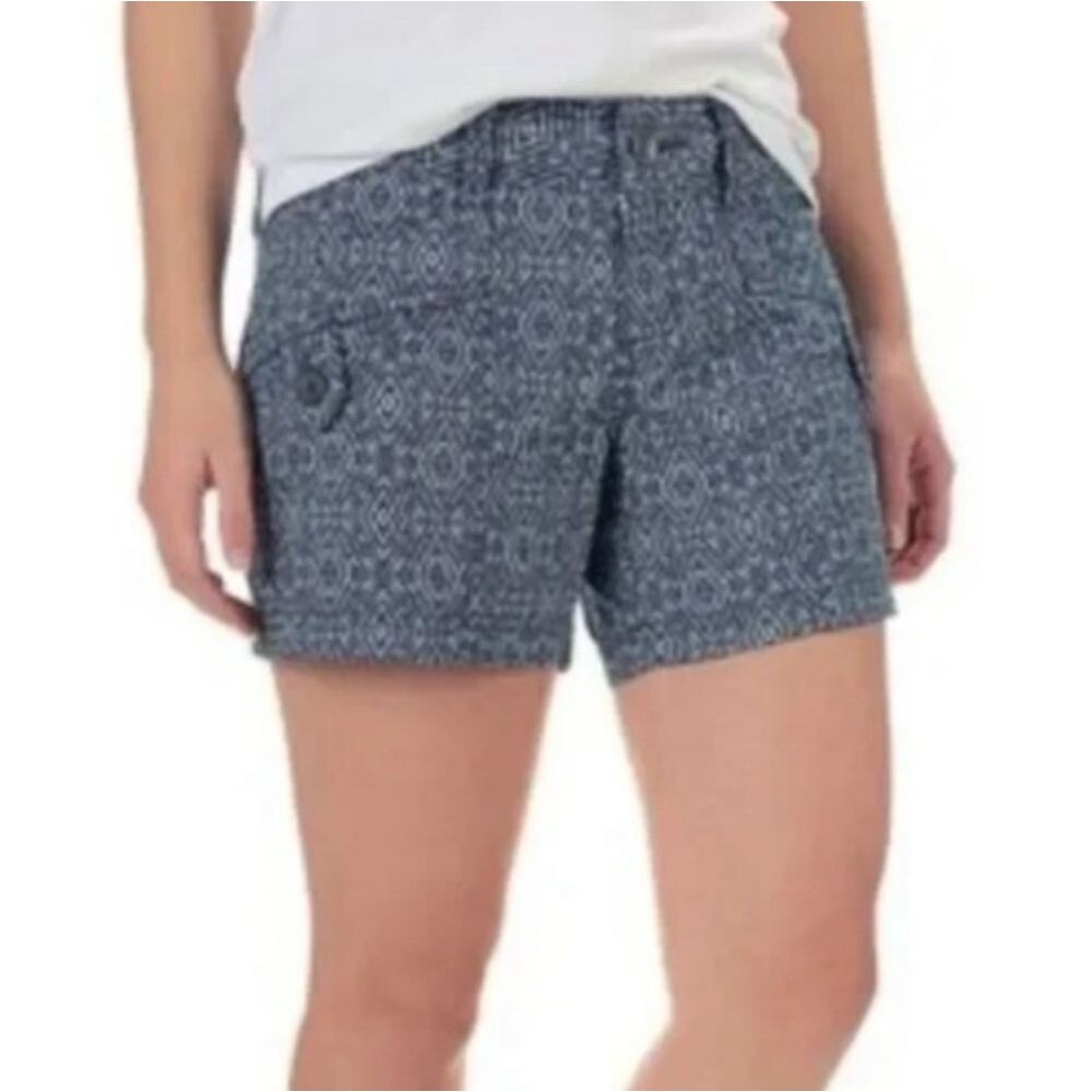 Marmot Women's Blue Geometric Print Hiking Outdoor Casual Cargos Shorts 10